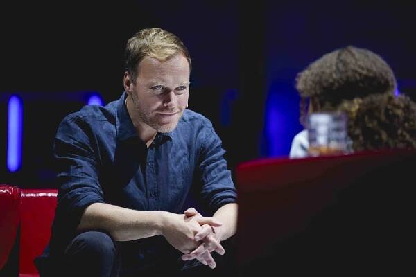 Christian Rubeck in SHOOTING HEDDA GABLER at the Rose Theatre - Photo by Andy Paradise/Rose Theatre
