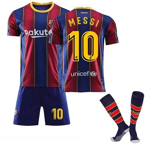 Klasický dětský fotbalový tréninkový komplet dresů 20/21 Messi Barcelona