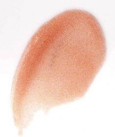 Meruňkové lipgloss rozmazání nad bílým pozadím — Stock obrázek