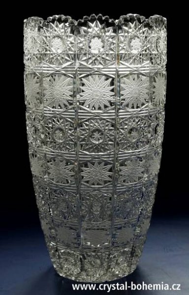 VÁZY - Vase | BROUŠENÁ VÁZA 25,5 cm / 80756-255-105 | BROUŠENÉ SKLO , CRYSTAL BOHEMIA