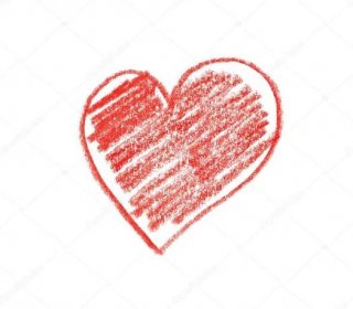 Stáhnout - Ručně kreslenou tužkou srdce tvar izolovaných na bílém pozadí — Stock obrázek