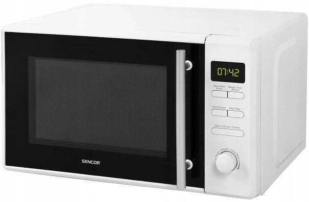Sencor - Mikrovlnná trouba s funkcí grilu 700W/1000W/230V 20 l bílá
