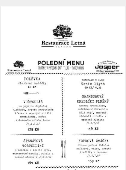 POLEDNÍ MENU + fotografie pokrmů, Valentýnské menu