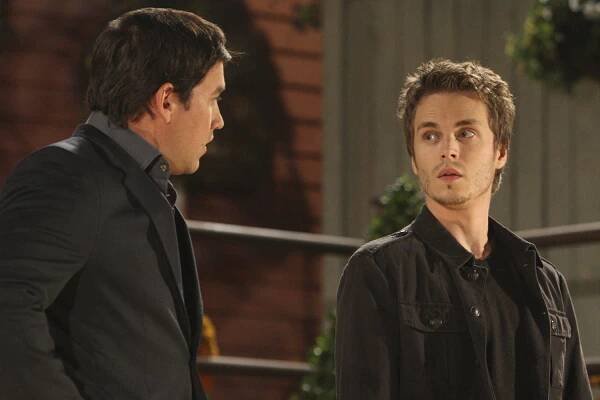 Tyler Christopher (Nikolas) and Jonathan Jackson (Lucky) in a scene that airs the week of October 26, 2009 on Disney General Entertainment Content via Getty Images Daytime's 