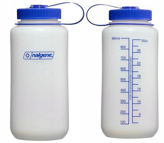 LEHKÁ LÁHEV LAHEV NA PITÍ NA VODU NALGENE USA WM 1L 1000 ml HDPE BÍLÁ