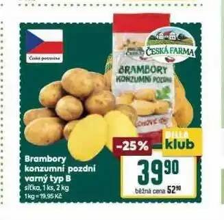 Billa Brambory konzumní pozdní nabídka