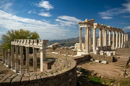 pozůstatky římského města pergamon, turecko - pergamon - stock snímky, obrázky a fotky