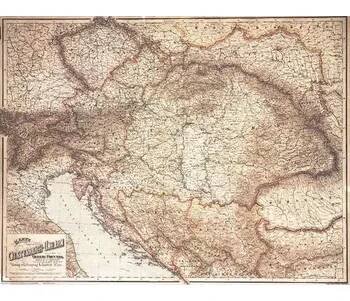 Nástěnná mapa: Monarchie Rakousko Uhersko 1890