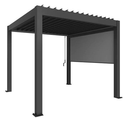 Biohort Zástěna k pergole B449201 3 m tmavě šedá metalíza