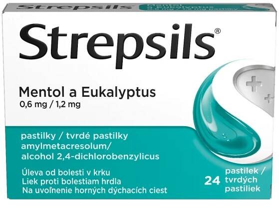 Strepsils Mentol a Eukalyptus 24 ks
