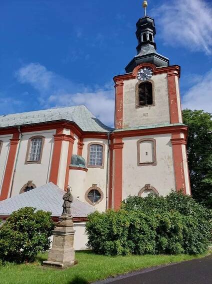 Barokní kostel Narození sv. Jana - Kamenický Šenov