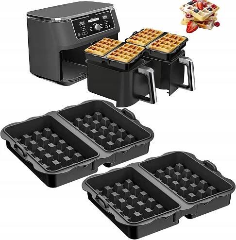 2 X SILIKONOVÁ VAFLOVÁ FORMA PRO HORKOVZDUŠNOU FRITÉZU, PŘÍSLUŠENSTVÍ za 232.00CZK - Allegro