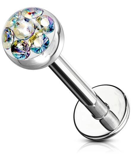 Piercing do brady 1,6 x 10 mm, barva duhová | Šperky4U.eu 