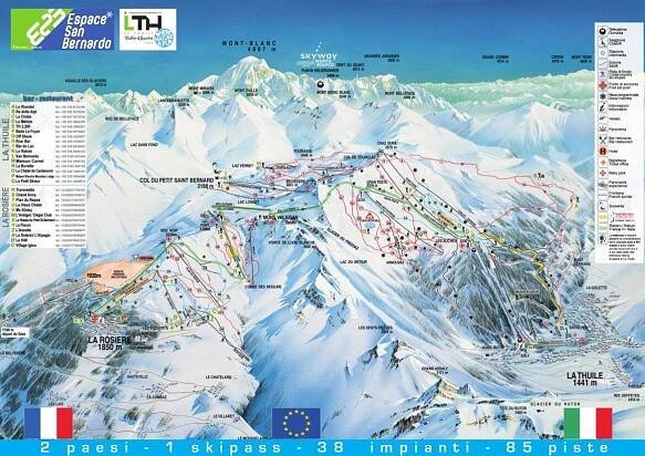 La Thuile Průvodce po středisku, mapa lokací & La Thuile ubytovaní