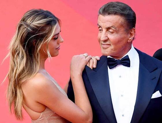 Sistine Rose Stallone and Sylvester Stallone attend the closing ceremony screening of "The Specials" during the 72nd annual Cannes Film Festival on May 25, 2019.