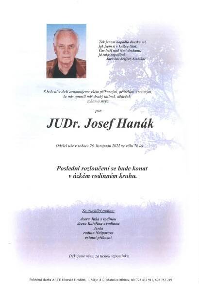 JUDr. Josef Hanák