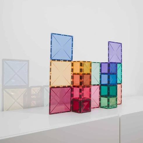 Connetix Tiles - Magnetická stavebnice Čtverce PASTEL 40 ks