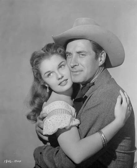 Jock Mahoney And Luana Patten In 'Joe Dakota', 1957.