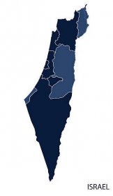 mapa izraele - stát palestina stock ilustrace
