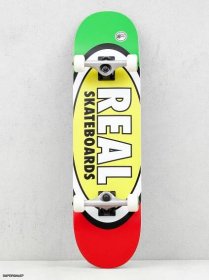 Skateboard Real Tm Edition Oval (green/yellow/red)