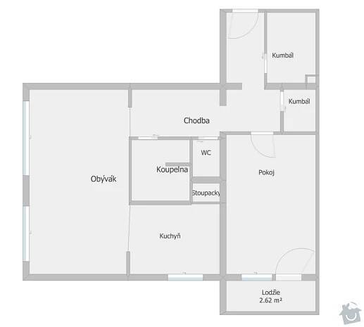 Rekonstrukce panelového bytu 2+1 55m2 (Praha) • Rekonstrukce bytu • NejŘemeslníci.cz