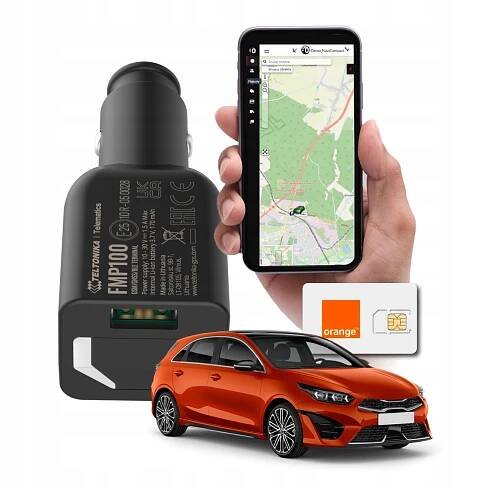 GPS lokátor do auta lodního motocyklu do zapalovače SIM + aplikace v ceně!