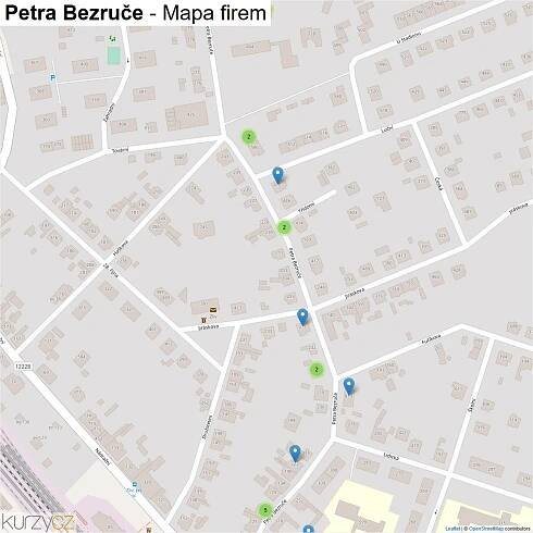 Petra Bezruče - mapy | Kurzy.cz