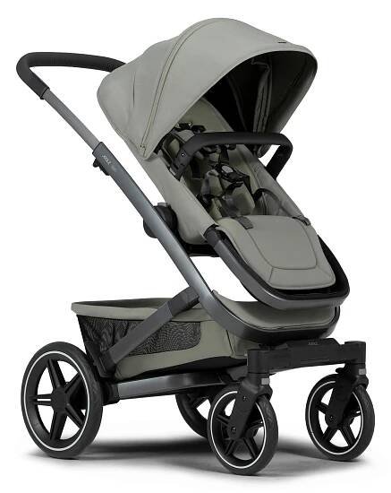KINDERWAGENSET Geo3 Mono  - Pastellgrün/Grau, Basics, Textil/Metall (60/92-113/77-105cm) - Joolz