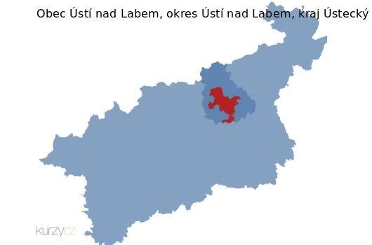 Ústí nad Labem v kraji Ústecký