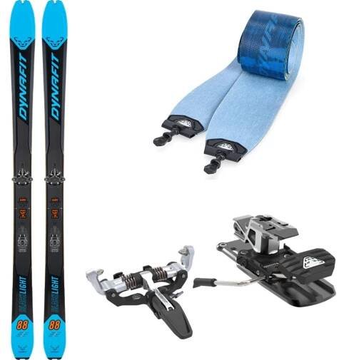 Skialpový set DYNAFIT Blacklight 88 Frost s pásy Speedskin a vázáním Superlite 150