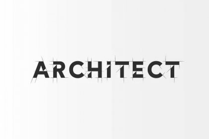 Písmo architekta Blueprint pro logo a nadpis