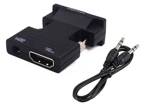 Video redukce Adaptér HDMI na VGA s nezávislým audio výstupem Převodník digitálního signálu Redukce pro monitor TV Projektor Kompatibilní s PC Notebookem