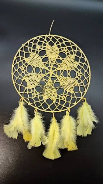 Háčkovaný lapač snů - průměr 30 cm