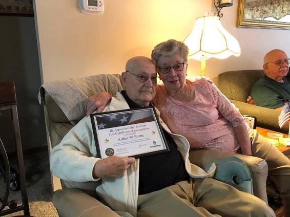 Veteran Pinning Ceremony: Arthur Evans