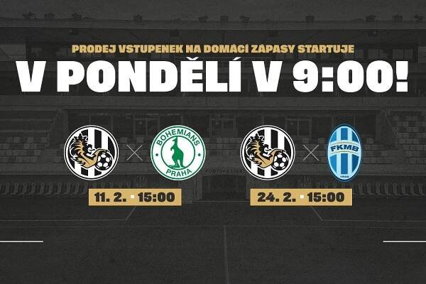 Od pondělí v prodeji vstupenky na duely s Bohemians a Boleslaví