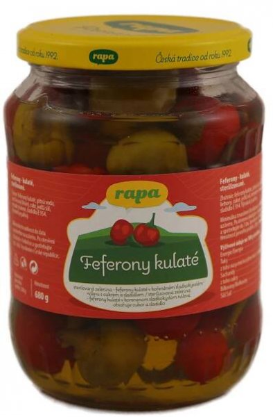 Rapa Feferony kulaté 680g