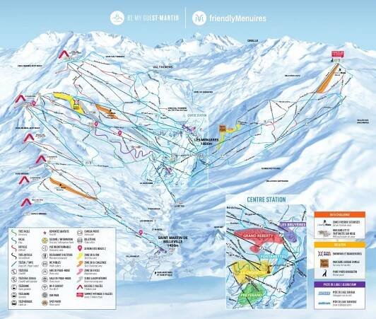 Les Menuires Průvodce po středisku, mapa lokací & Les Menuires ubytovaní