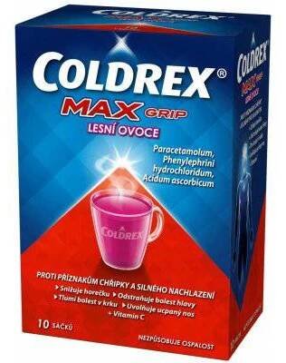 Coldrex MAXGrip Lesní ovoce 10 sáčků 10 ks