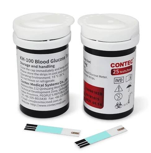 Contec Glukometr Easy Codefree KH-100, vč. 50 ks test. proužků a 50 lancet
