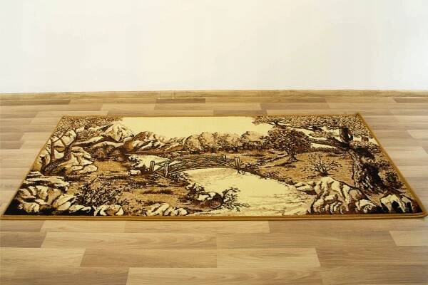 MAKATKA NA ZEĎ KOBEREC OZDOBNÁ KRAJINA JAKO OBRAZ MŮSTEK BÉŽOVÝ 100x210 cm Značka Weltom