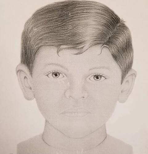 Sketch age-progressed to four years, nine months old