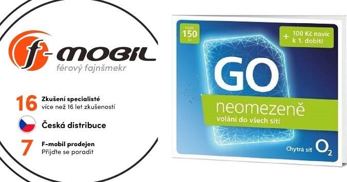 O2 předplacená karta GO neomezeně