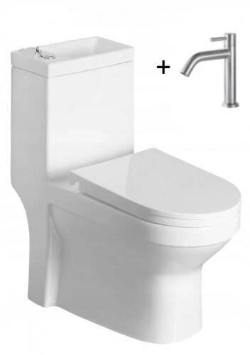Kompakt WC s umyvadlem baterie deska soft-close odtok vertikální nebo horizontální HYGIE