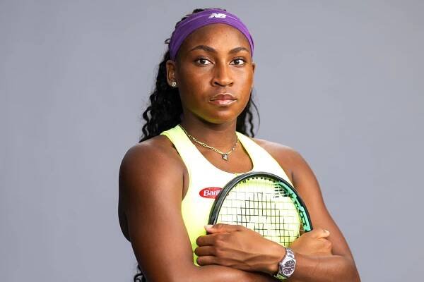 Coco Gauff of the United States during a WTA video shoot on Day 1 of the BNP Paribas Open