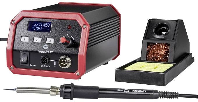 TOOLCRAFT ST-50D digitální pájecí stanice, 50 W, 150 - 450 °C
