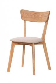 Masivní dubová židle Diana béžová látka