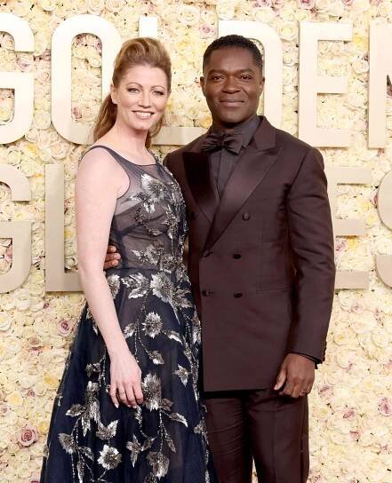 Jessica Oyelowo and David Oyelowo attend the 81st Annual Golden Globe Awards at The Beverly Hilton on January 07, 2024 in Beverly Hills, California. 