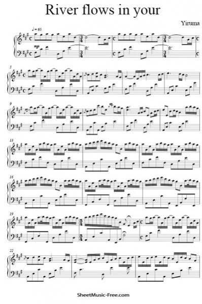 River Flows In You Sheet Music PDF - Free Download