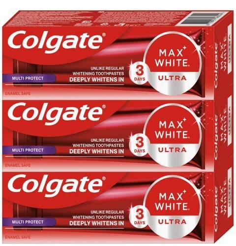 COLGATE Max White Zubní pasta Ultra Multiprotect bělicí 3 x 50 ml