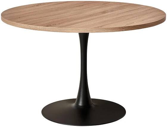 JÍDELNÍ STŮL, přírodní barvy, 120/76/120 cm - černá/přírodní barvy, Lifestyle, kov/kompozitní dřevo (120/76/120cm) - Livetastic